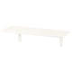 BERGSHULT: white wall shelf, rectangular shape, single smooth edge, two supports.