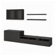 Black tv bench & shelves - modern storage unit