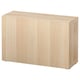Light wood, rectangular BESTÅ storage unit with flat top and smooth sides.
