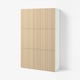 BESTÅ Storage combination with doors, white/Björköviken ash veneer, 120x42x193 cm