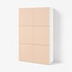BESTÅ Storage combination with doors, white/Björköviken birch veneer, 120x42x193 cm