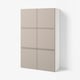 BESTÅ Storage combination with doors, white Hammarsmed/beige, 120x42x193 cm