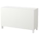 White BESTÅ sideboard with minimalist design and adjustable shelves.