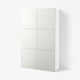 BESTÅ Storage combination with doors, white/Laxviken white, 120x42x193 cm