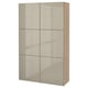 BESTÅ beige storage with glass doors