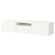 White BESTÅ tv bench with single open centre, modern design.