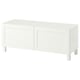 BESTÅ TV bench with doors, white/Pipmakare white, 120x42x48 cm