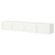 BESTÅ TV bench with doors, white/Pipmakare white, 240x42x38 cm