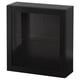 Black BESTÅ cabinet with glass door & shelf.