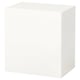 White BESTÅ storage unit made from recycled materials, minimalist design for home organisation.