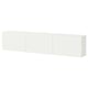 BESTÅ Wall-mounted cabinet combination, white/Lappviken white, 180x22x38 cm