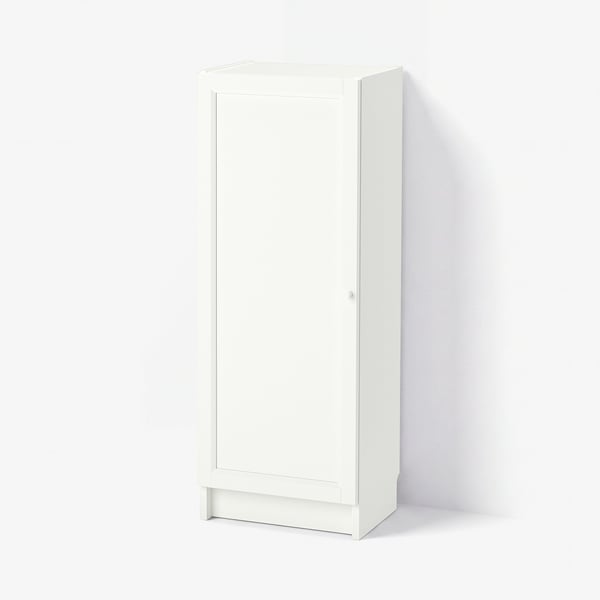 BILLY / OXBERG Bookcase with door, white, 40x30x106 cm