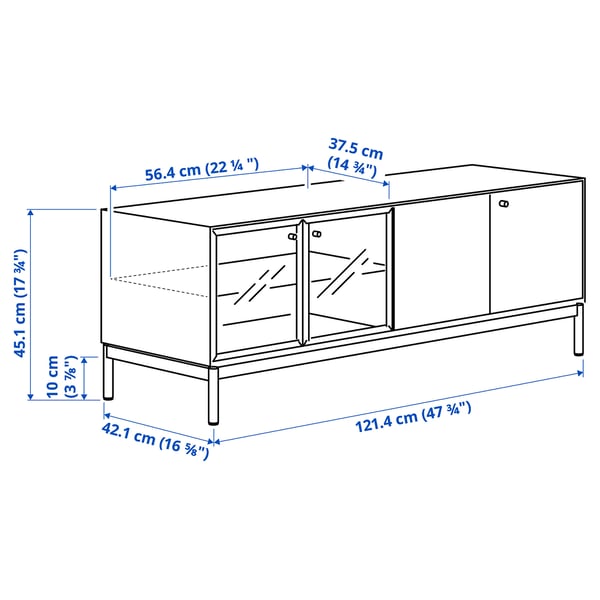 Illustration with measurements for the product: BOASTAD.