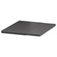 BOAXEL dark grey shelf - steel, rectangular, matte