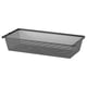 BOAXEL mesh storage basket; grey; rectangular; sturdy metal & plastic; modern design.