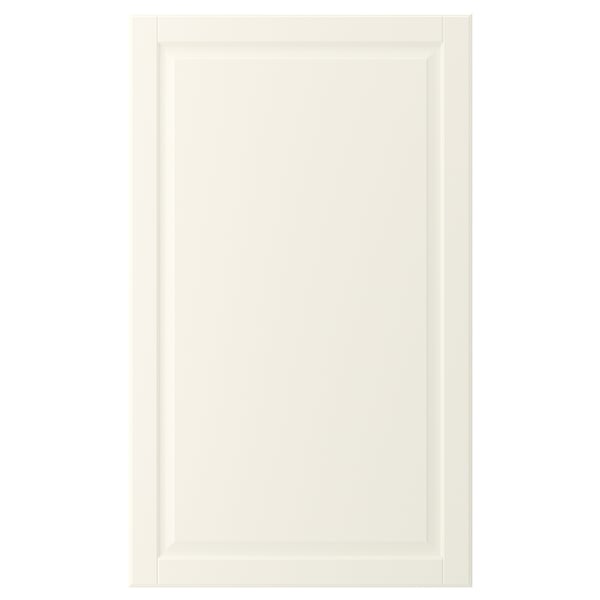 BODBYN white cabinet door, rectangular, traditional panel design, smooth lacquered surface.