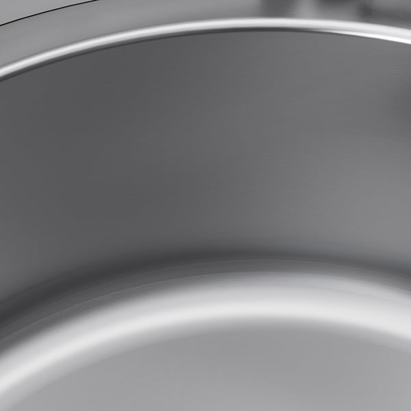 Stainless steel sink inset, high-quality, durable, easy to clean.