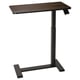 BOLLSIDAN: black, adjustable laptop table with wheels, ideal for small spaces.