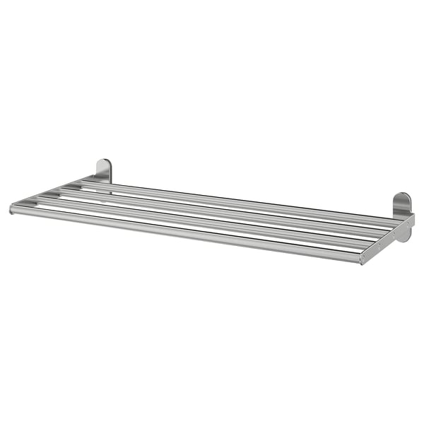 BROGRUND stainless steel wall shelf, sleek and minimalist design, ideal for bathroom storage.