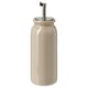 BRUGDHAJ oil dispenser, white ceramic, stainless steel lid, rustic.