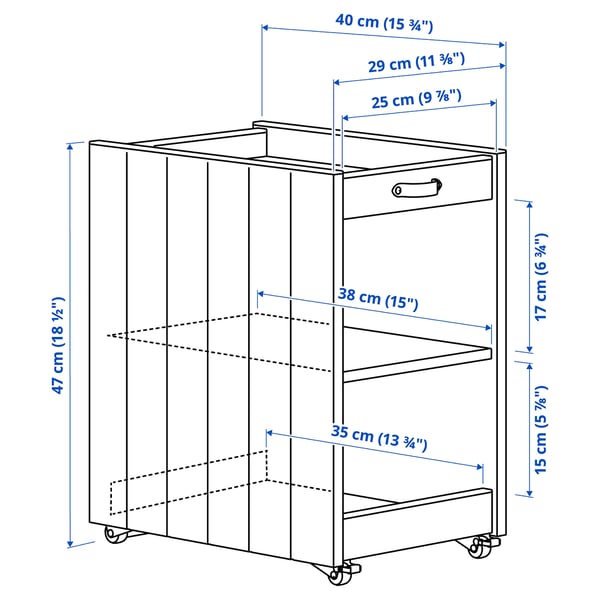 BRYTNING Desk and storage combination, white, 135x53 cm