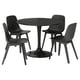 DOCKSTA / ODGER Table and 4 chairs, black/anthracite, 103 cm