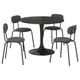 DOCKSTA / SANDSBERG Table and 4 chairs, black/Remmarn anthracite, 103 cm