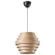 DYKARKLOCKA / HAVSDJUP Pendant lamp, white stained oak veneer/black, 40 cm