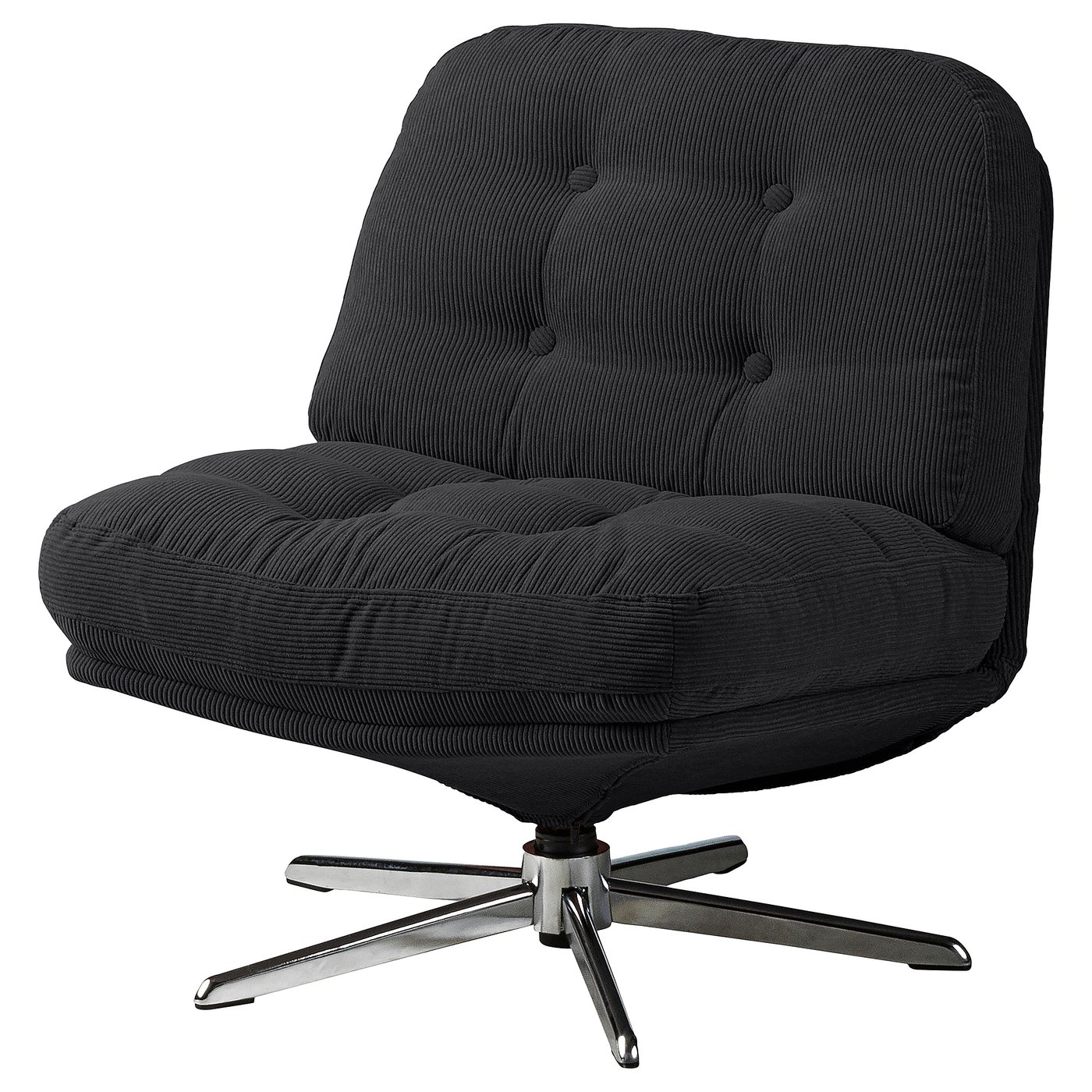 DYVLINGE swivel easy chair, Kelinge black - IKEA Latvia