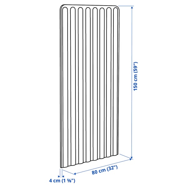 Illustration with measurements for the product: EILIF.