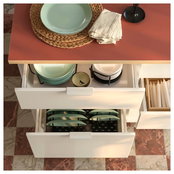 EKBACKEN Custom made worktop, terracotta effect/laminate, 63.6-125x2.8 cm