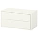 EKET white cube storage, 2-drawer unit, square shape, minimalist design.