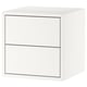 White EKET storage unit, square, minimalist.