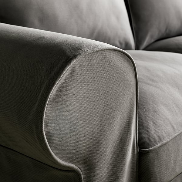 EKTORP 2-seat sofa, Hakebo dark grey