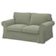 Its an EKTORP sofa in sage green with rolled arms and a comfy design.