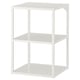 A white ENHET storage unit with two open shelves.