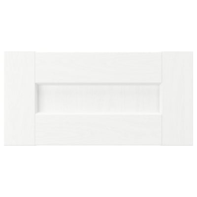 White ENKÖPING bookshelf, rectangular, durable fiberboard with subtle wood grain.