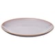 FÄRGKLAR plate, light purple, round, glossy glazed ceramic.
