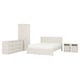 FÅGELFJÄLLET Bedroom furniture, set of 5, off-white, 160x200 cm