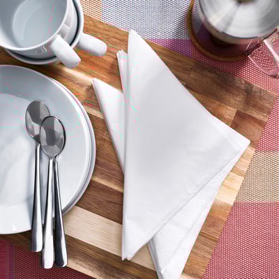 FANTASTISK Paper napkin, white, 40x40 cm