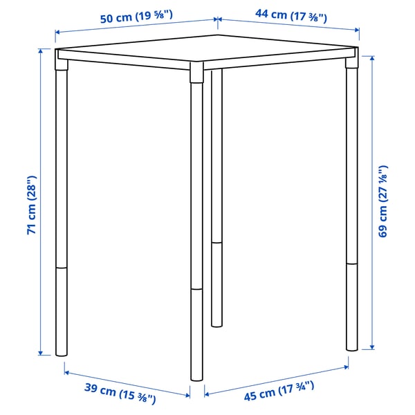 Illustration with measurements for the product: FEJAN.