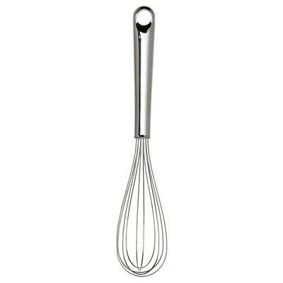 FINMAT whisk – stainless wires, durable handle, hanging hole, comfortable grip.