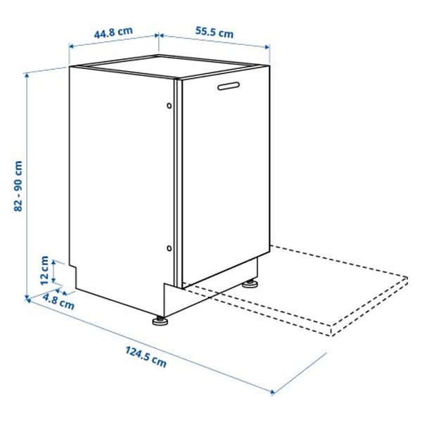Illustration with measurements for the product: FINPUTSAD.
