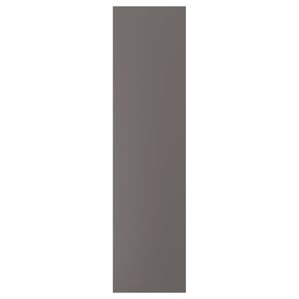 A dark grey, rectangular ikea FORSAND door with smooth, semi-matte paper foil. Its a simple, modern design.