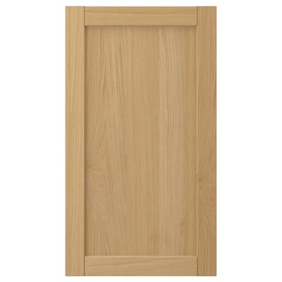 Forsbaka light oak cabinet door, rectangular with simple frame design.