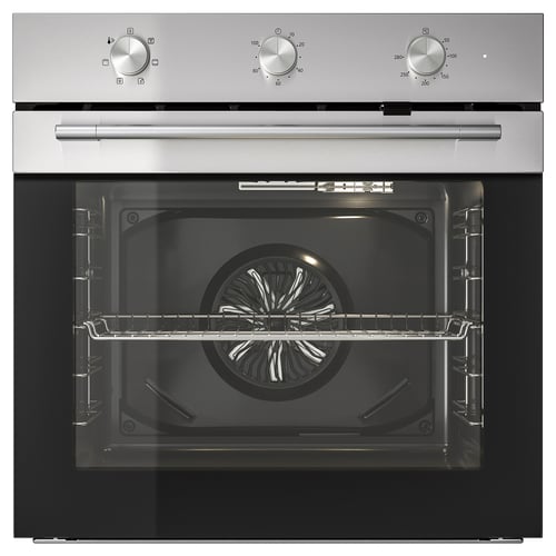 FRILLESBO Fan oven, Grill function stainless steel colour/IKEA 300
