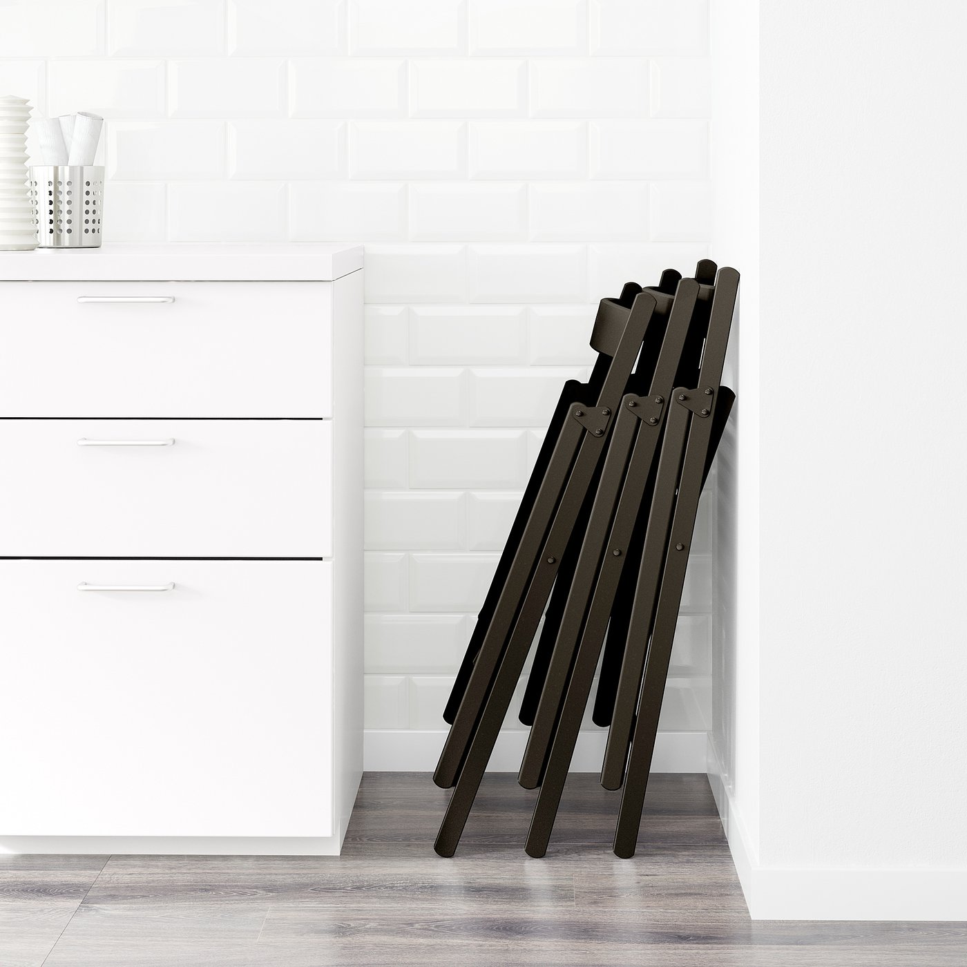FRÖSVI folding chair, black - IKEA Latvia