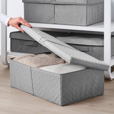 Opening bin with blanket