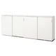 White GALANT office storage unit with sliding doors.