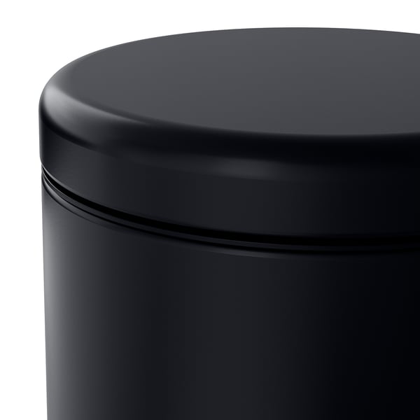 GANSJÖN Waste bin, black, 3 l